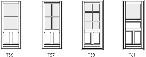 Dänische Haustüren mit Rahmen und Füllung Gestaltungsmöglichkeiten