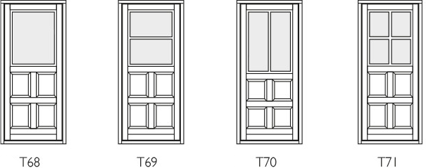 Dänische Haustüren mit Rahmen und Füllung Gestaltungsmöglichkeiten